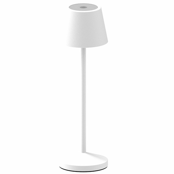 Lampe de table sans fil emily blanc aluminium h20cm