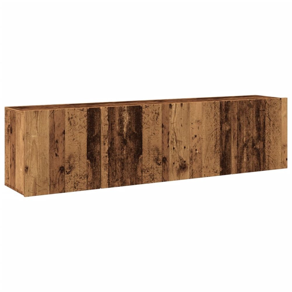Meubles tv muraux 2 pcs vieux bois 80x30x41 cm