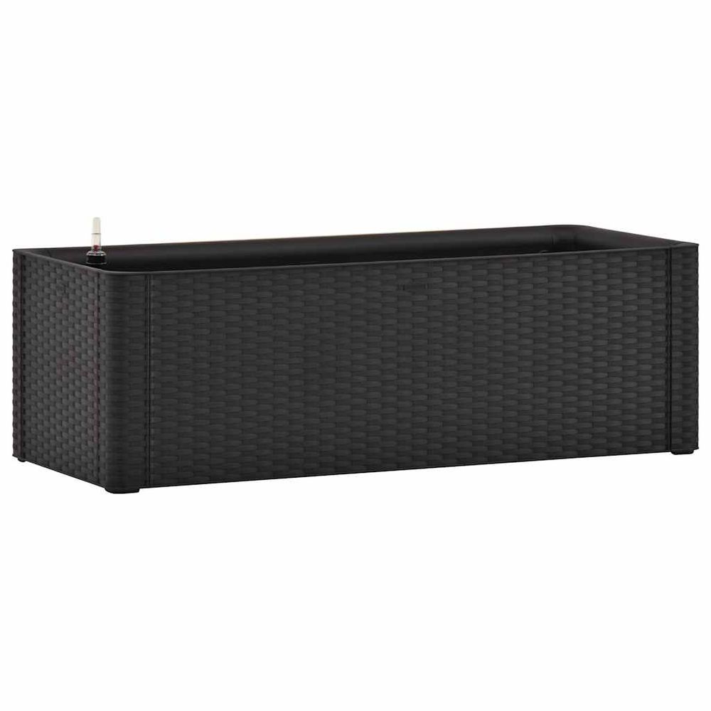 Lit surélevé de jardin système arrosage anthracite 100x43x33 cm