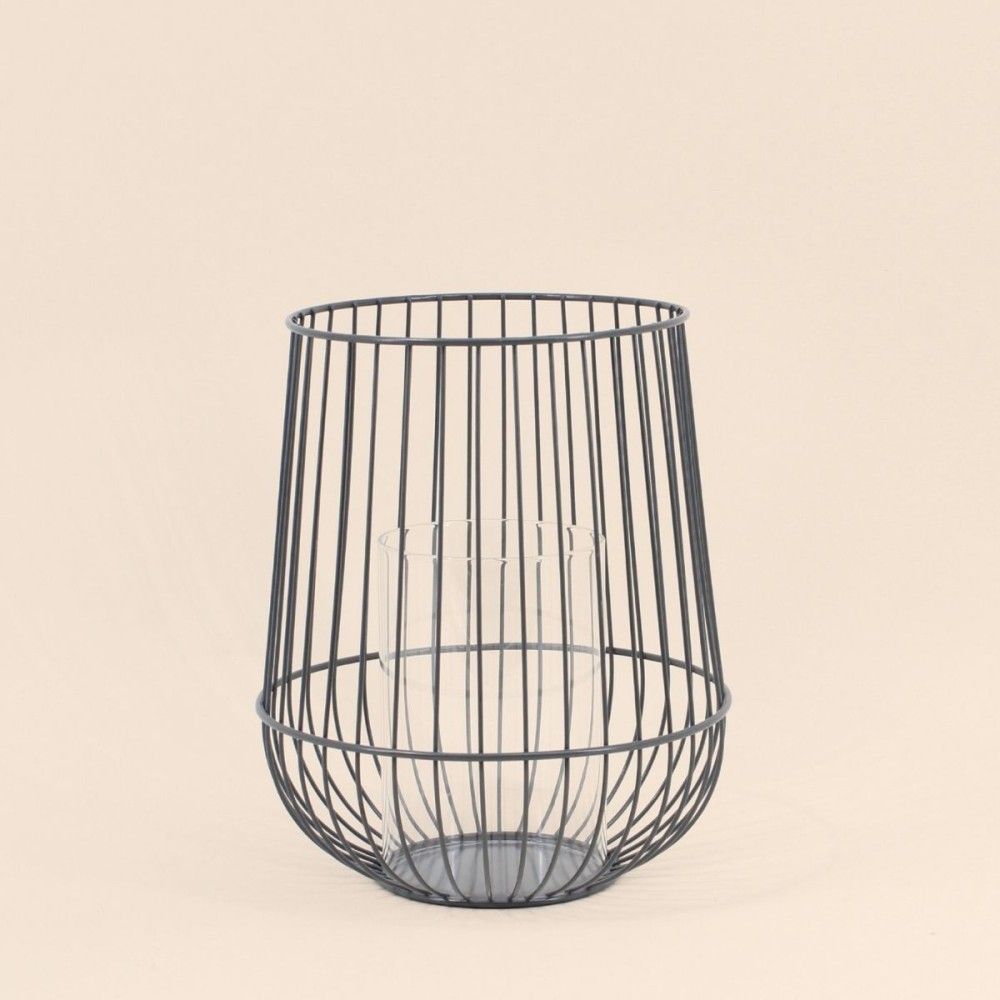 Lanterne en métal filaire 25cm