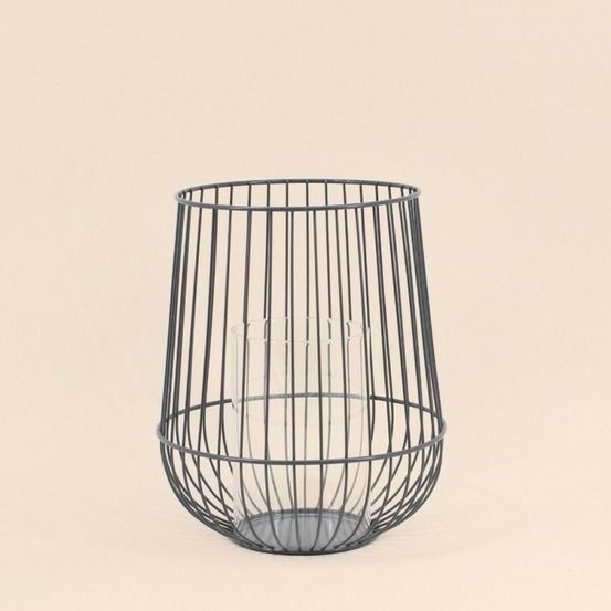 Lanterne en métal filaire 25cm