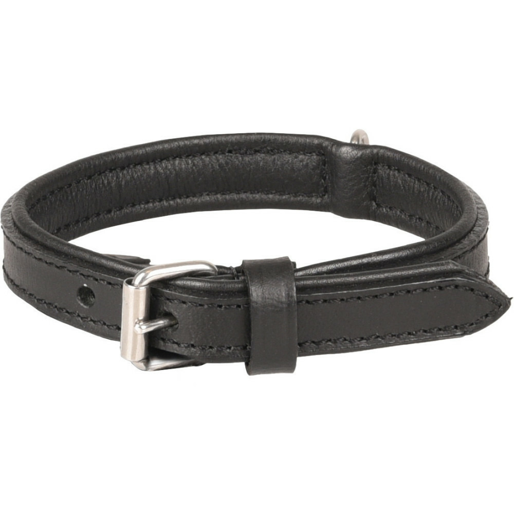 Collier cuir xs/s 23-27 cm arizona noir pour chien
