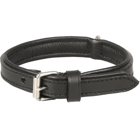 Collier cuir xs/s 23-27 cm arizona noir pour chien