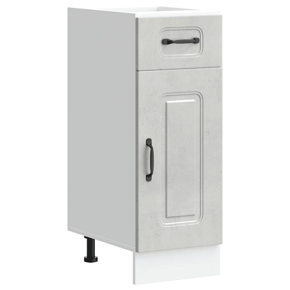 Armoire de cuisine kalmar gris béton bois d'ingénierie