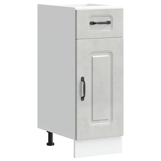 Armoire de cuisine kalmar gris béton bois d'ingénierie