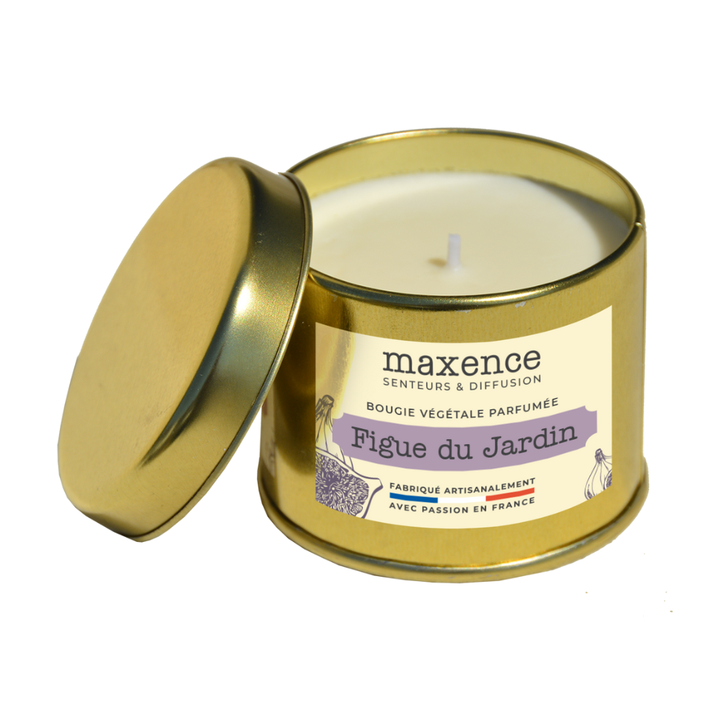 Bougie parfumée cire végétale de soja - figue du jardin
