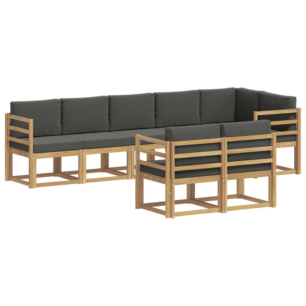 Ensemble de canapés d'extérieur 8 pc blanc et anthracite