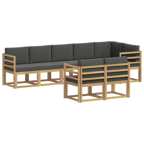 Ensemble de canapés d'extérieur 8 pc blanc et anthracite