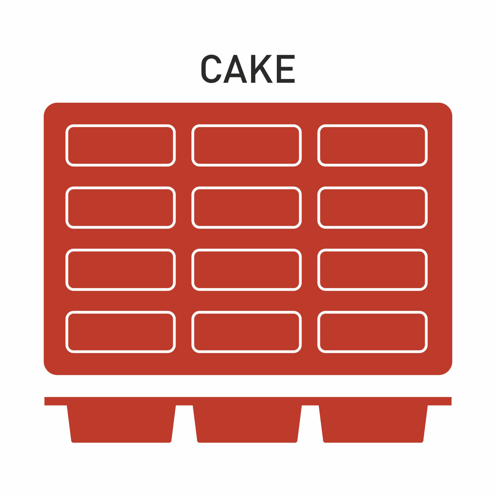 Moule silicone 12 cakes 80x30 mm - pujadas