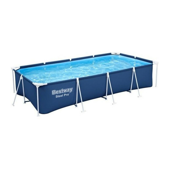 Piscine hors sol tubulaire bestway - steel proâ„¢ - 400 x 211 x 81 cm - rectangulaire