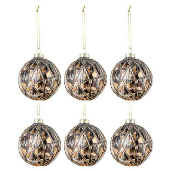Lot de 6 boules de noël