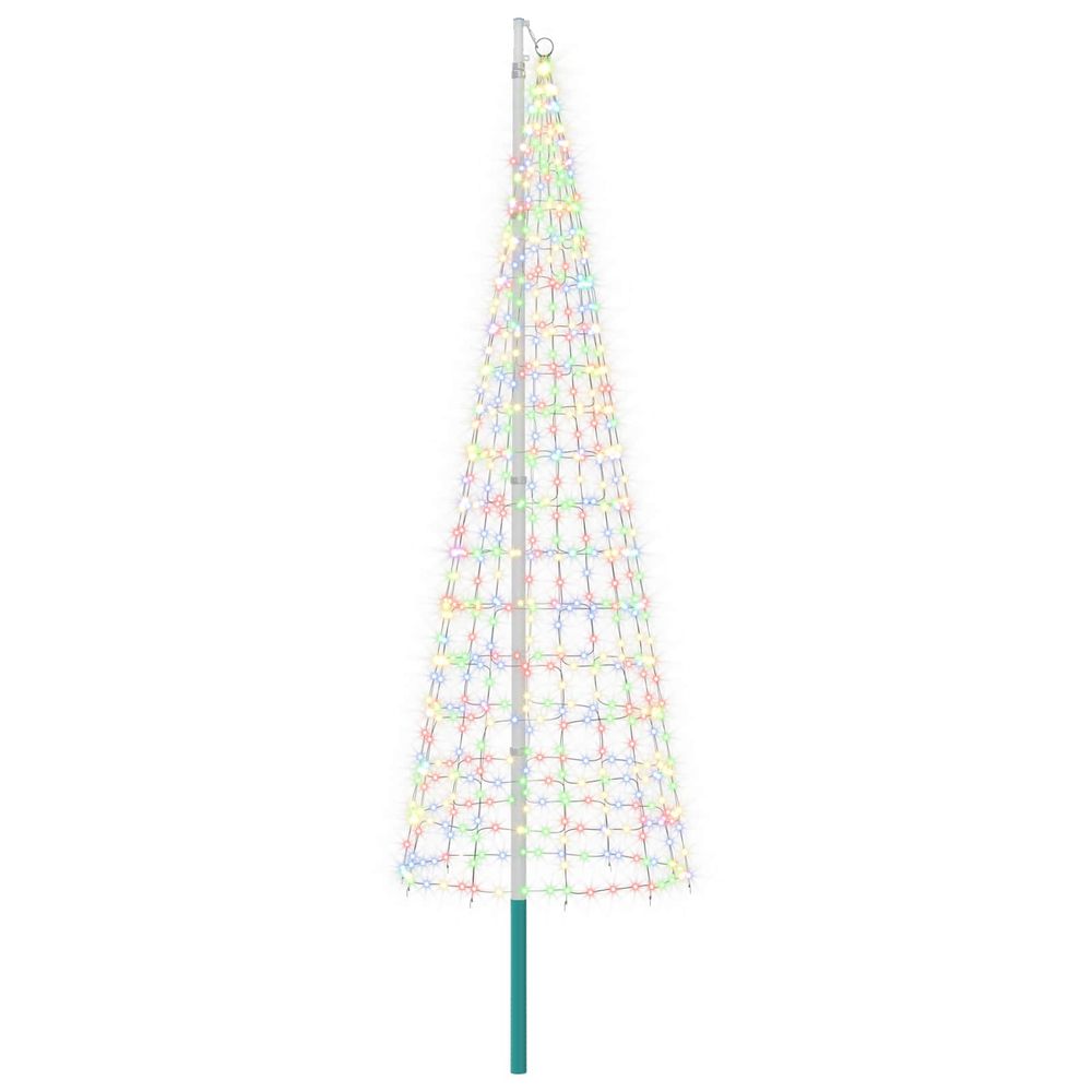 Guirlande lumineuse de sapin de noël avec piquet et mât 300 cm