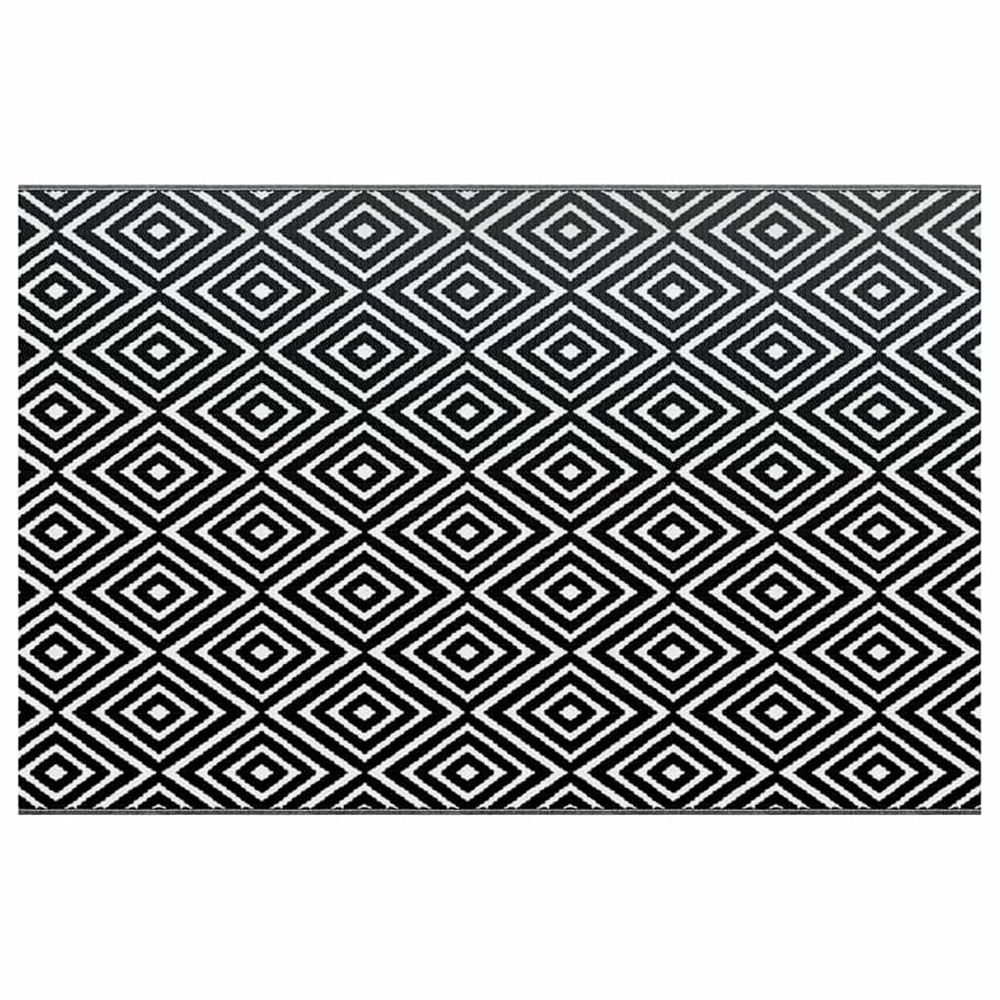 Tapis d'extérieur arakil blanc et noir 190x290 cm pp