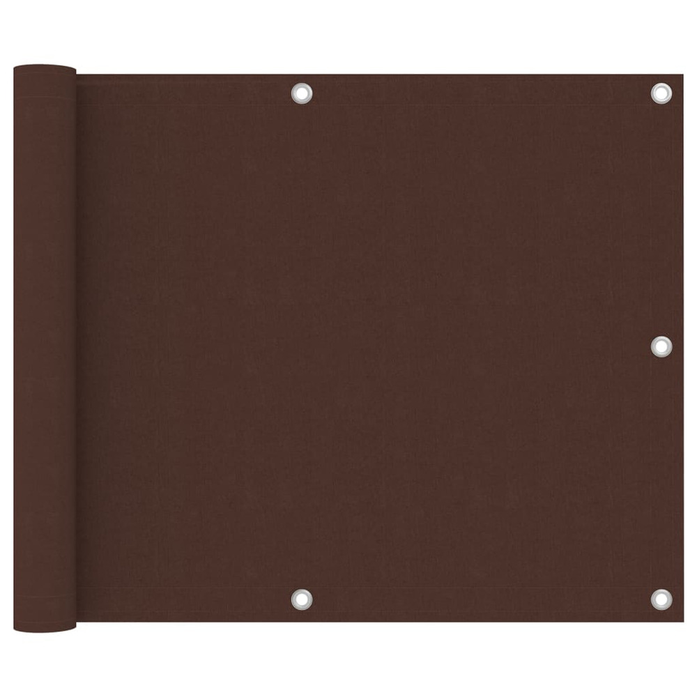 Écran de balcon marron 75x600 cm tissu oxford