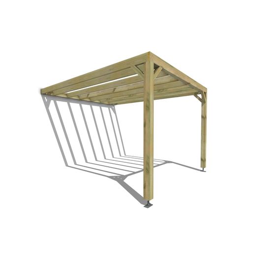 Pergola bois • 3m x 4m • adossée • sens profondeur • livraison comprise