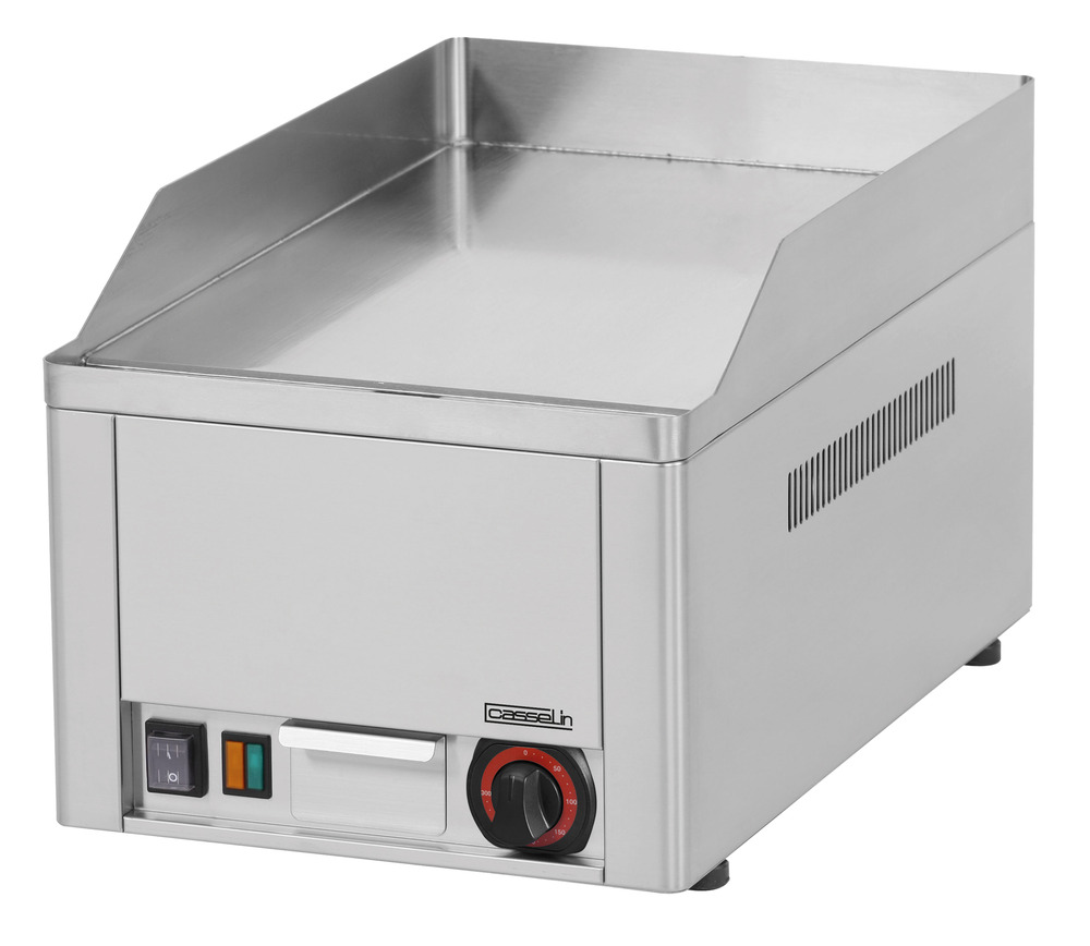 Plancha professionnelle electrique plaque lisse en chrome l 320 x p 480 mm - casselin