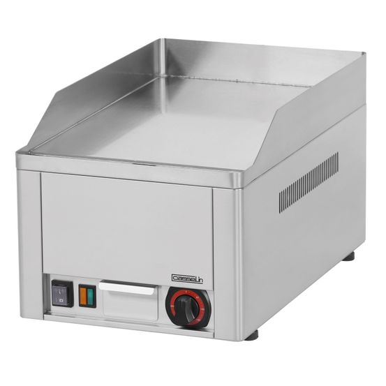 Plancha professionnelle electrique plaque lisse en chrome l 320 x p 480 mm - casselin
