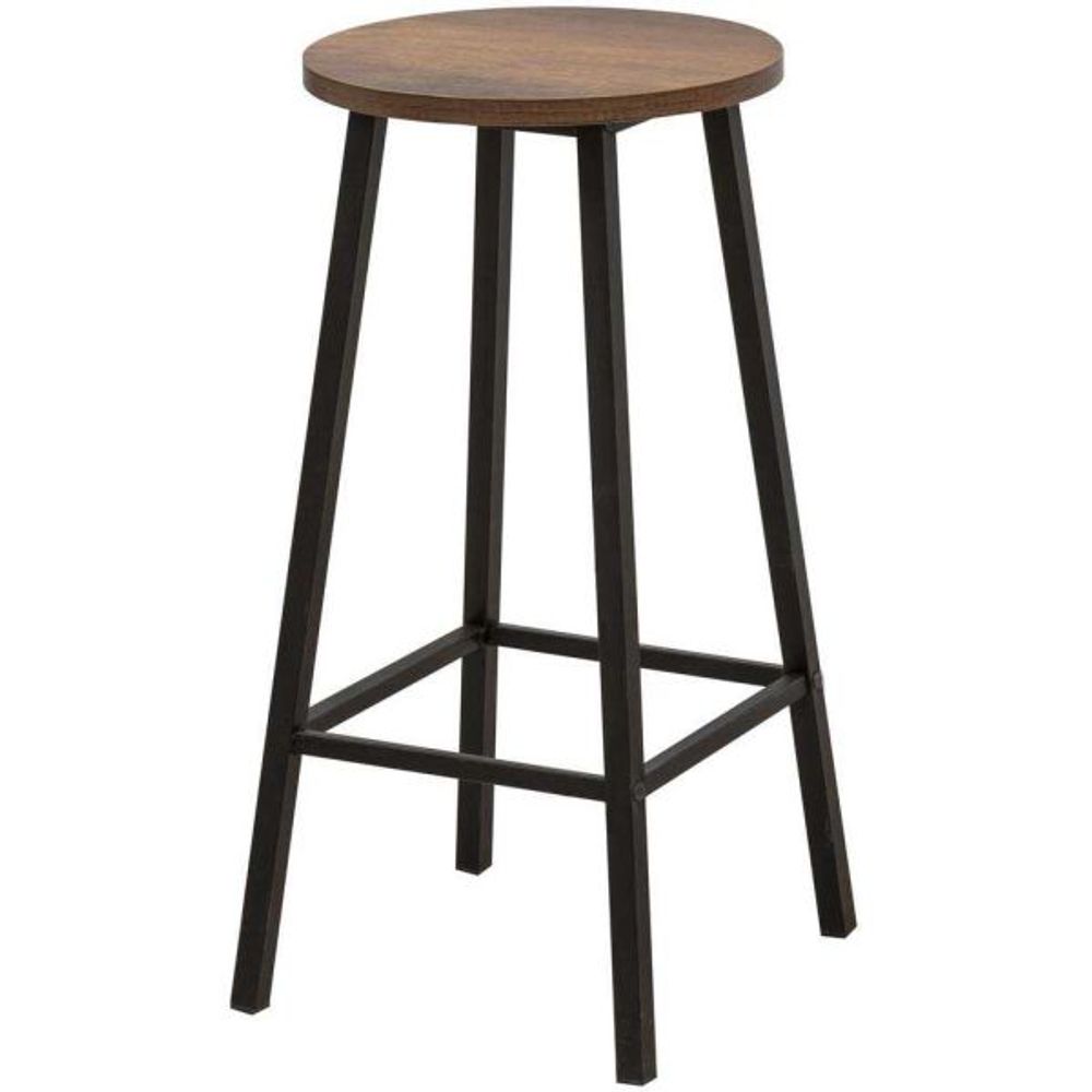 Taboret de bar en aggloméré et métal mola noir