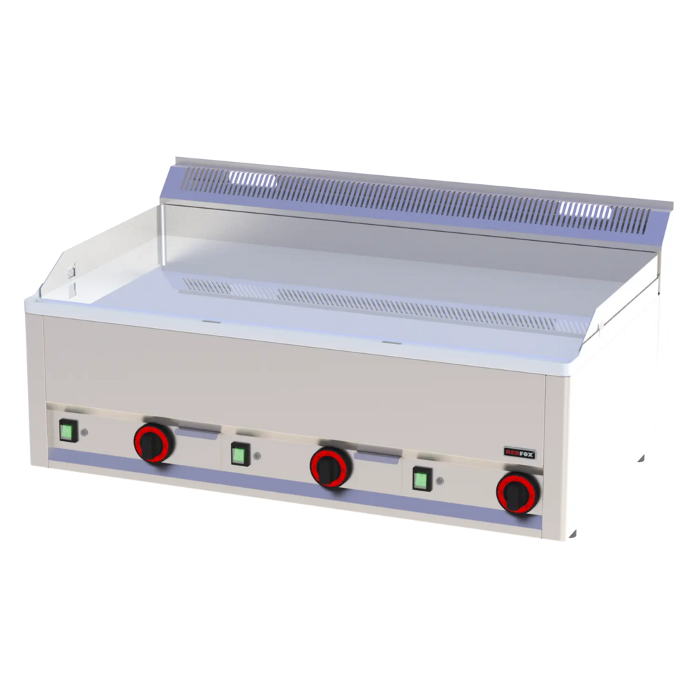 Plaque de cuisson 97x48 électrique chromée lisse sans soubassement 400 v fthc 90 el - redfox