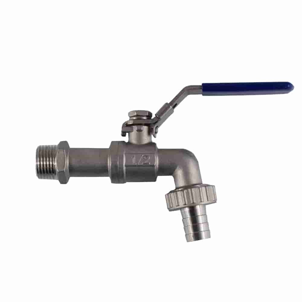Robinet à bille en acier inoxydable avec levier 1/2