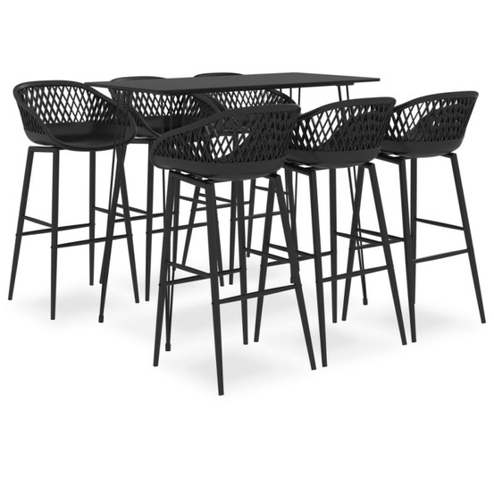 Ensemble de bar 7 pcs noir