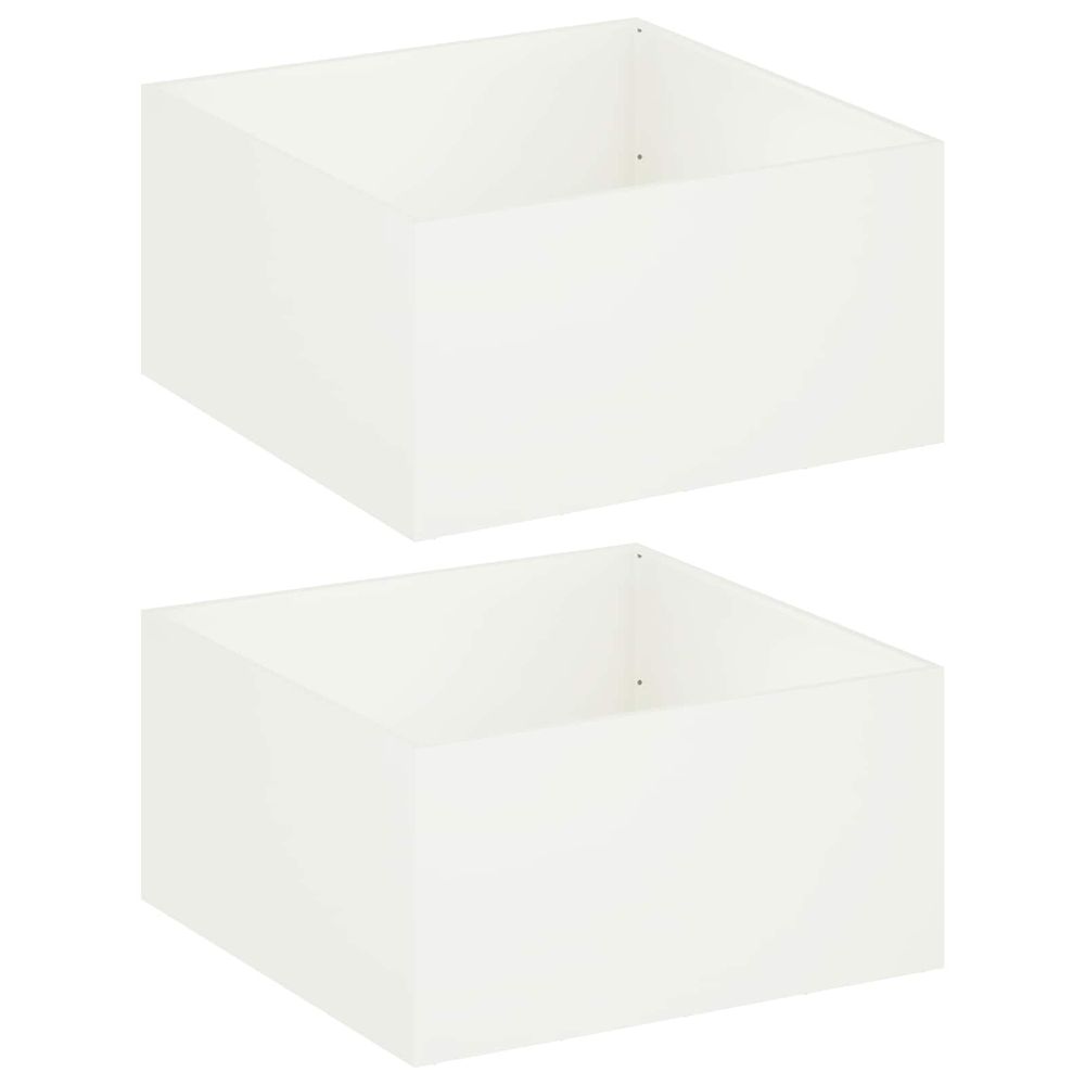 Cache-pot de jardin 2 pc blanc 80 x 80 x 40 cm
