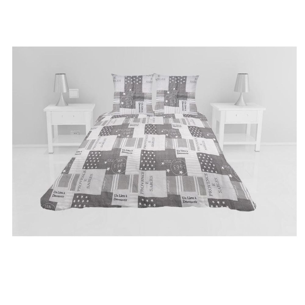 Couvre lit microfibre + taies provence