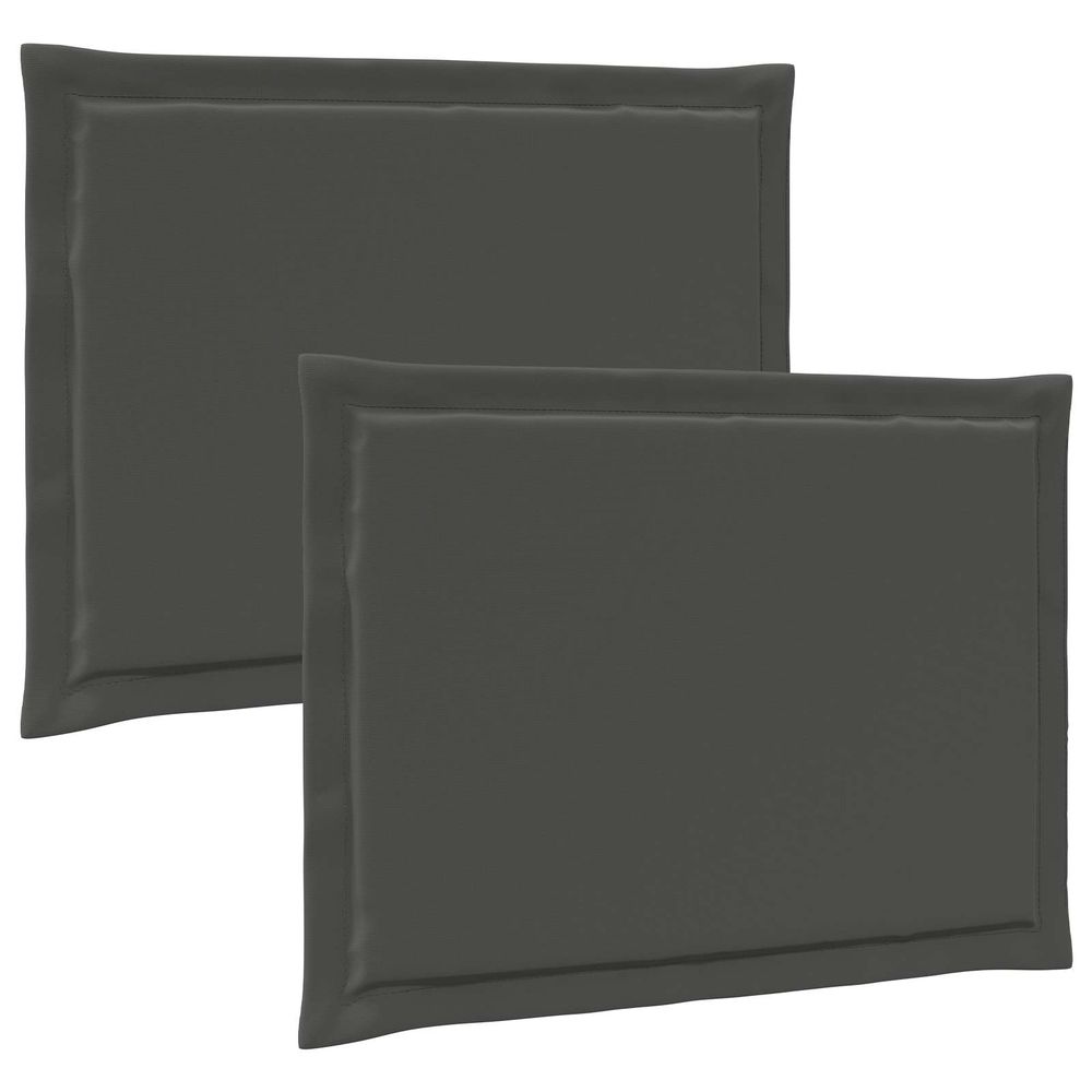 Coussins de siège 2 pc polyester anthracite 47 x 36 x 2 cm