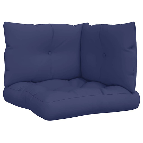 Coussins de palette lot de 3 bleu marine tissu oxford