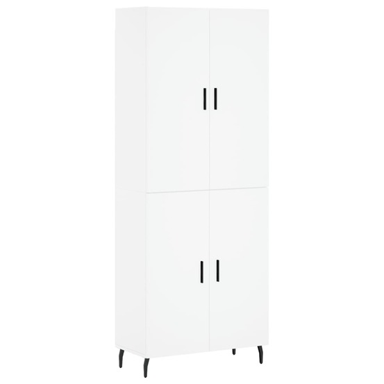 Buffet bahut commode armoire meuble de rangement organisateur cuisine salle de séjour salon haut 69,5 x 34 x 180 cm bois d'in