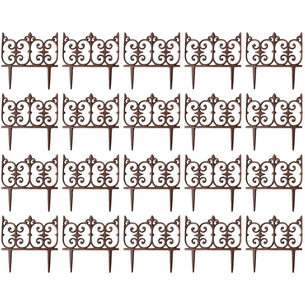 Bordure de jardin en fonte valentine lot de 20