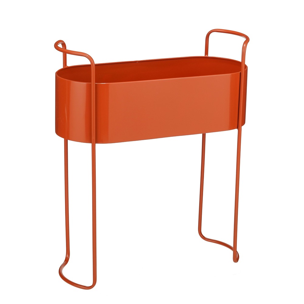 Mica decorations moritz pot plante – pot de fleur interieur pour fleurs et plantes intérieur – 55 x 24 x 65 cm – métal – rouge