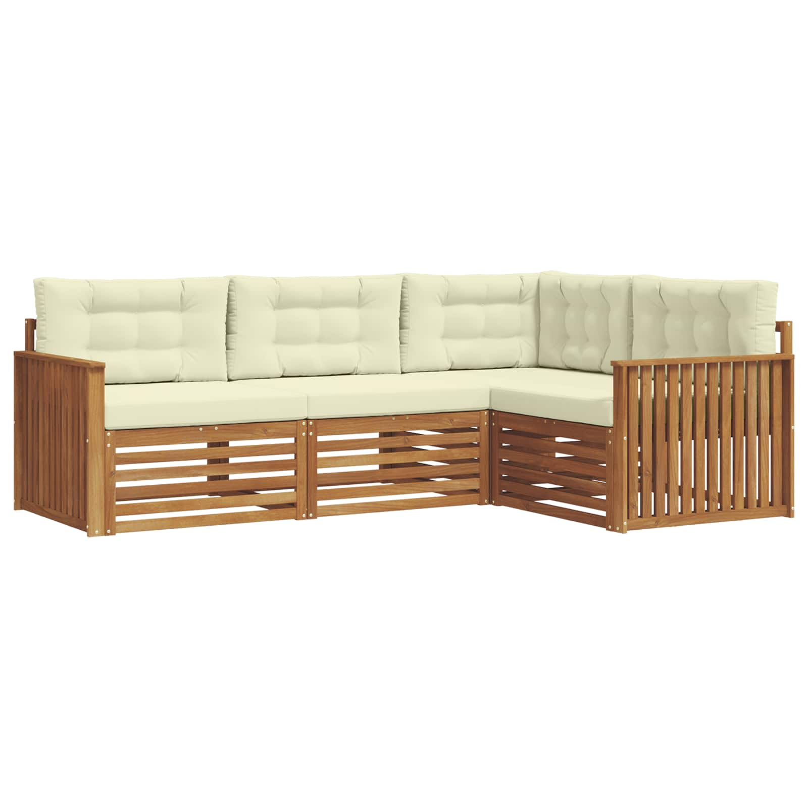 Ensemble de canapés d'extérieur 4 pcs naturel et crème