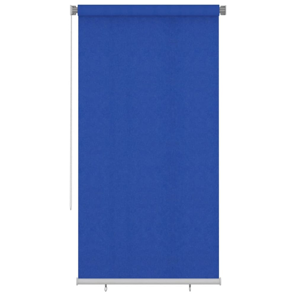 Store roulant d'extérieur 125 (l) x 230 (h) cm bleu hdpe