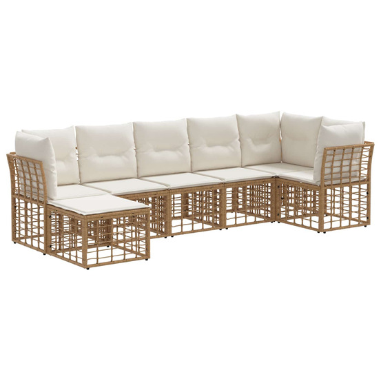 Ensemble de canapés d'extérieur naturel polyester