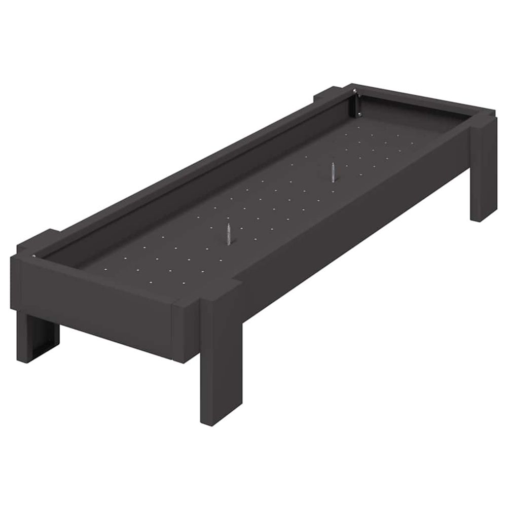Bac de nourrissage pour poules noir 80 x 28 x 13.5 cm