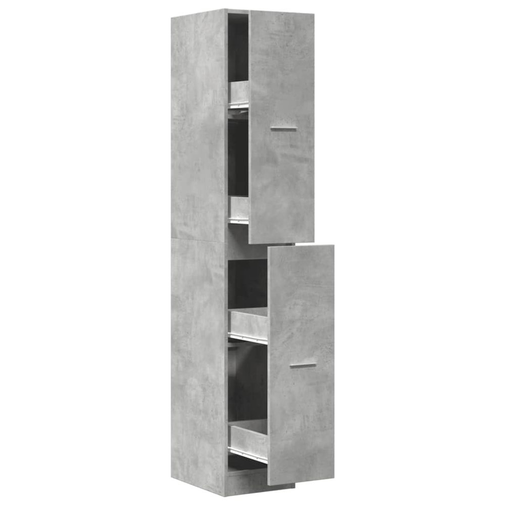 Armoire d'apothicaire gris béton 30x41x174,5 cm bois ingénierie