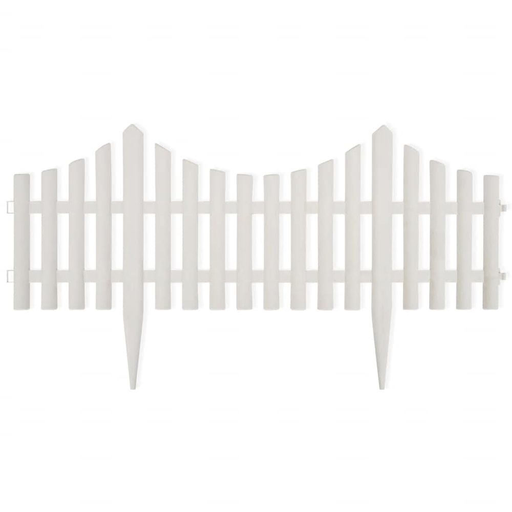 Bordure de pelouse blanc 17 pcs / 10 m