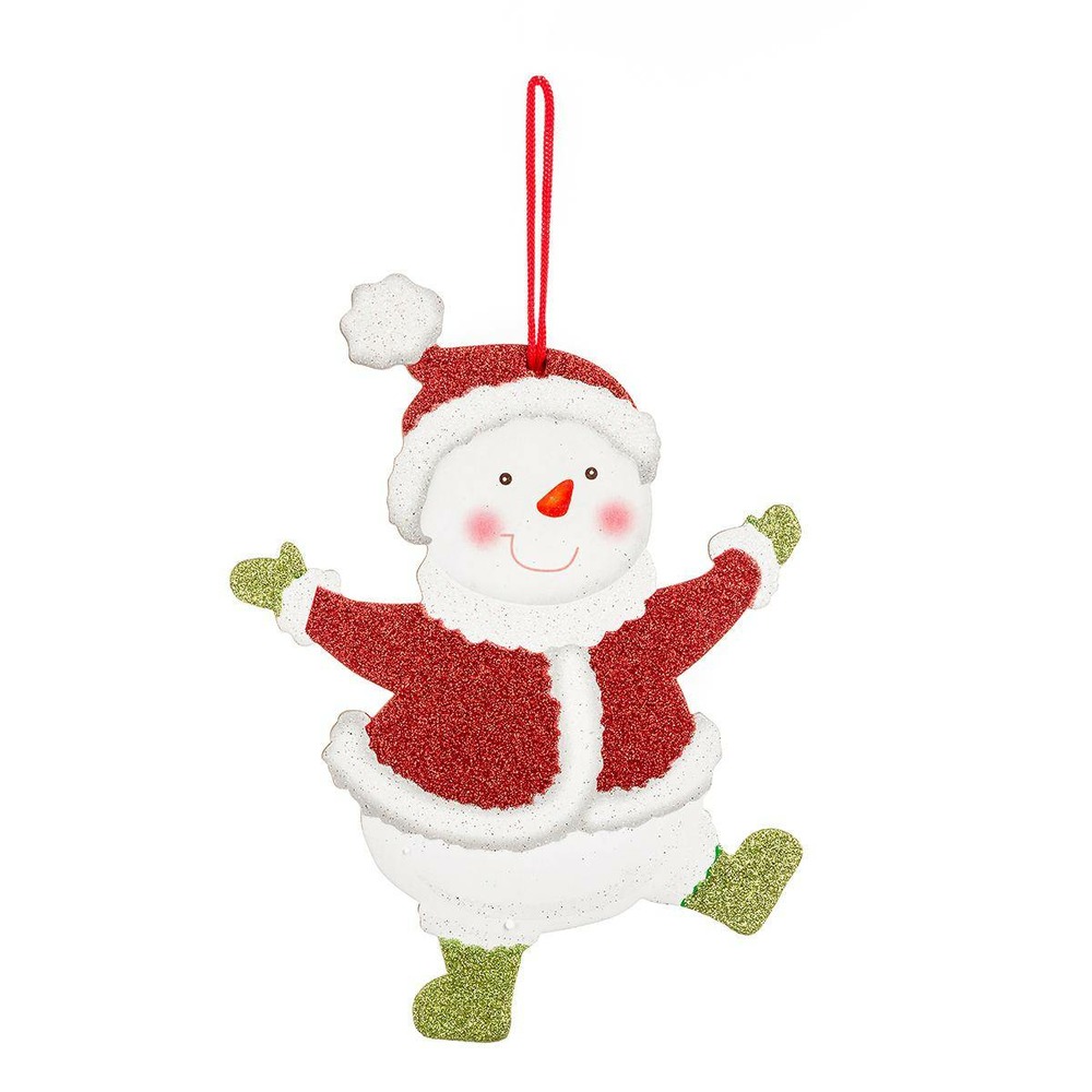 Suspension de noël plat pailletée