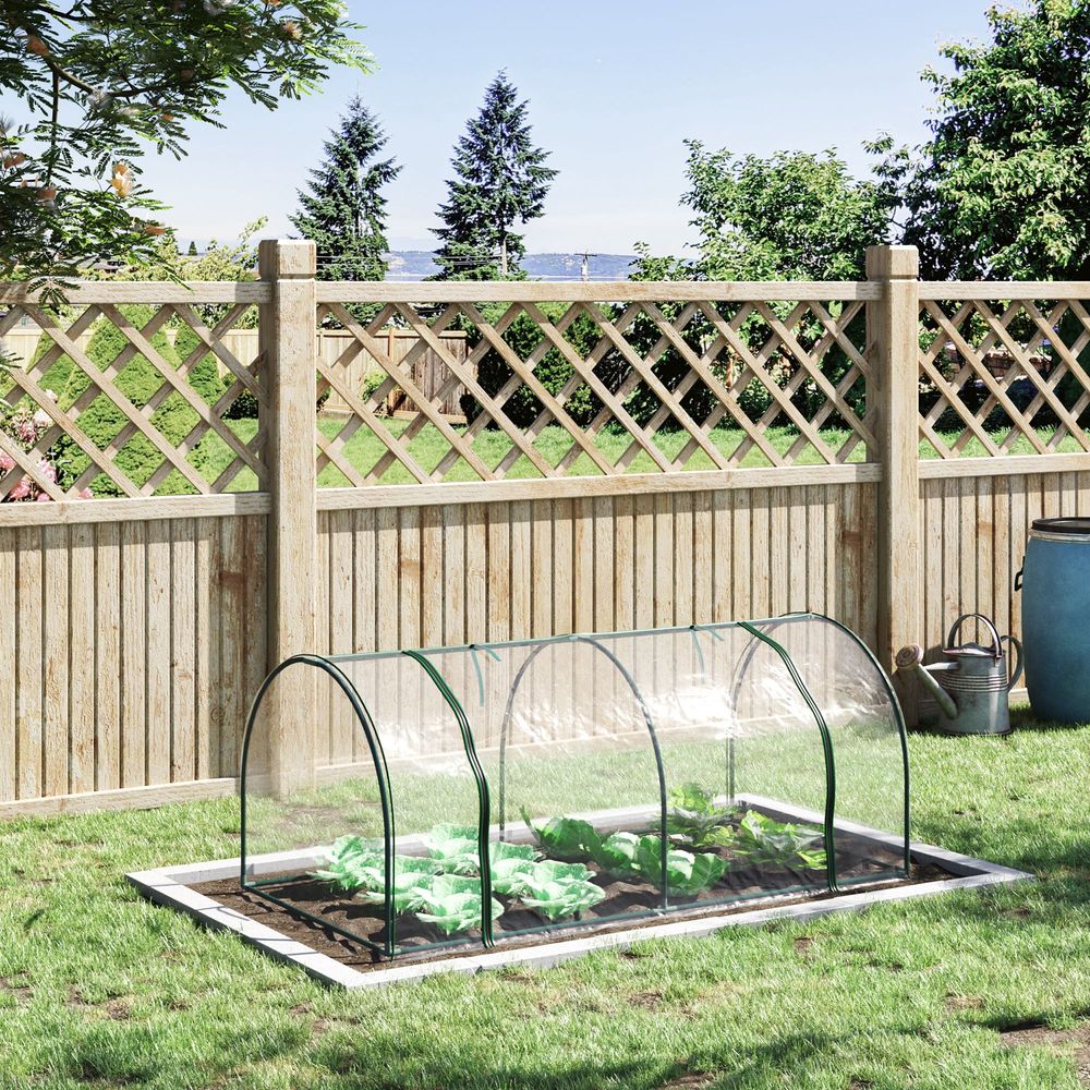 Serre de jardin acier et pe 200 x 100 x 80 cm transparente pour potager et semis - comfortxl outdoor living