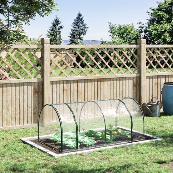 Serre de jardin acier et pe 200 x 100 x 80 cm transparente pour potager et semis - comfortxl outdoor living