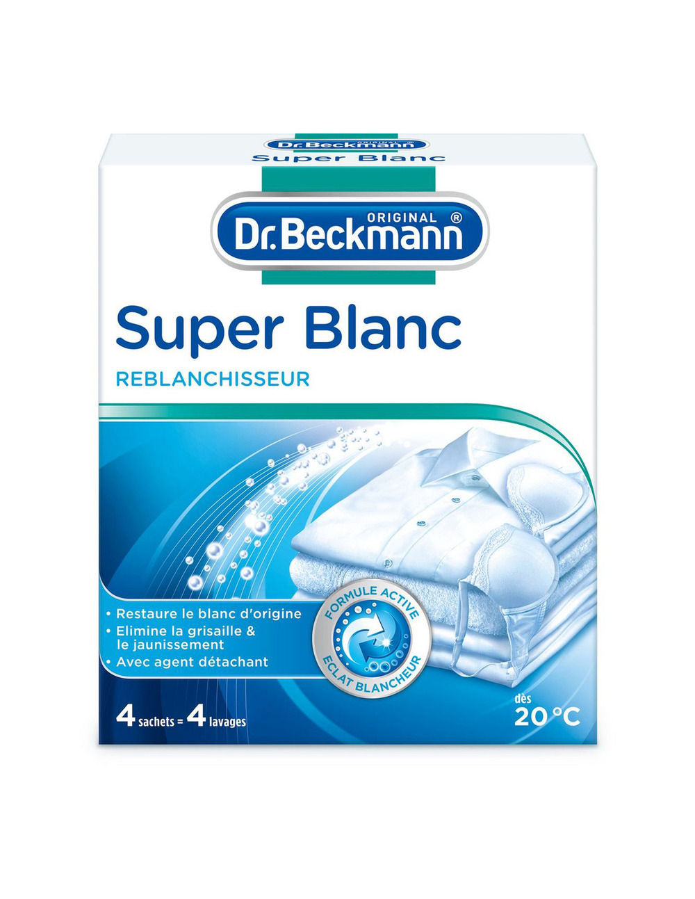 Super blanc reblanchissant 4 sachets de 40gr