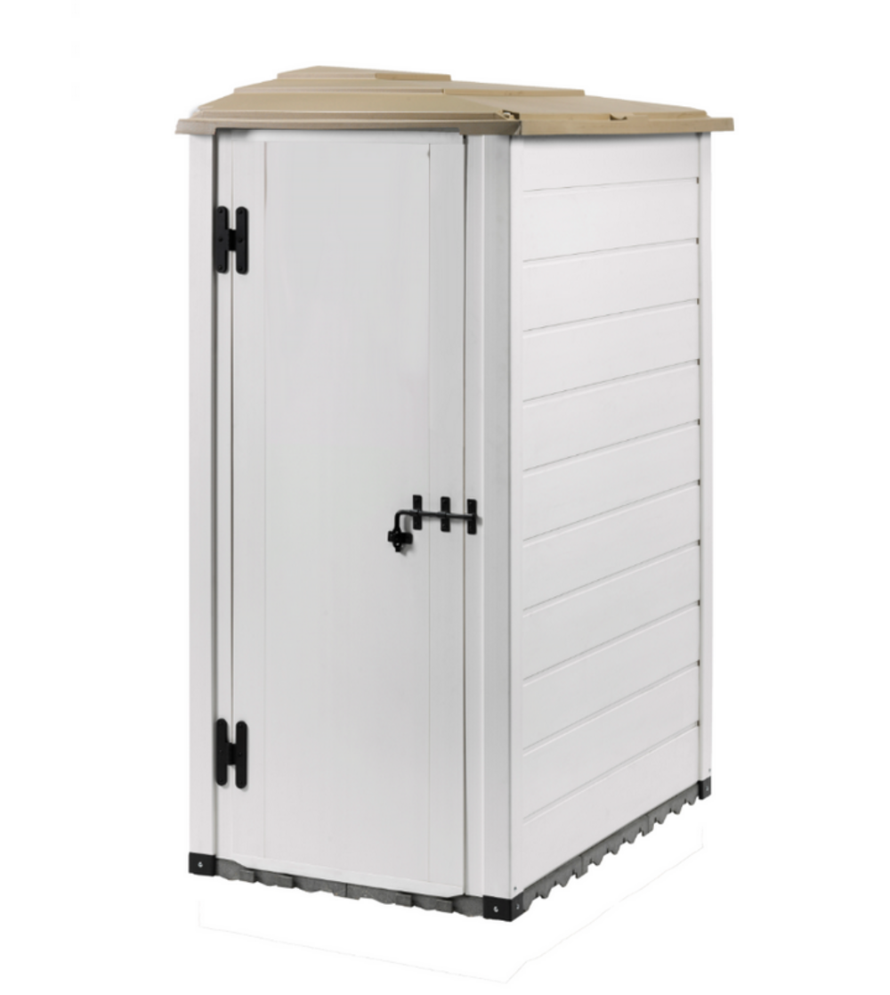 Abri mural résine 1,16 m2 beige/marron - evo 100. 1 reverso