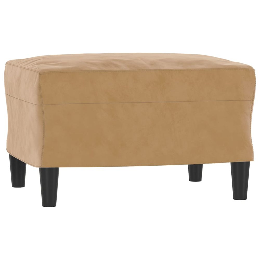 Repose-pied marron 60x50x41 cm velours