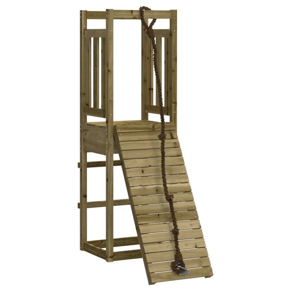 Maisonnette de jeu avec mur d'escalade bois de pin imprégné