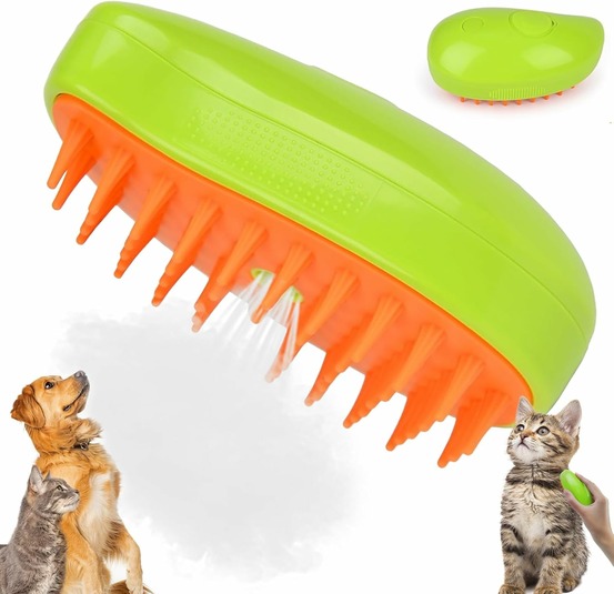 Brosse vapeur 3-en-1 pour toilettage chien et chat