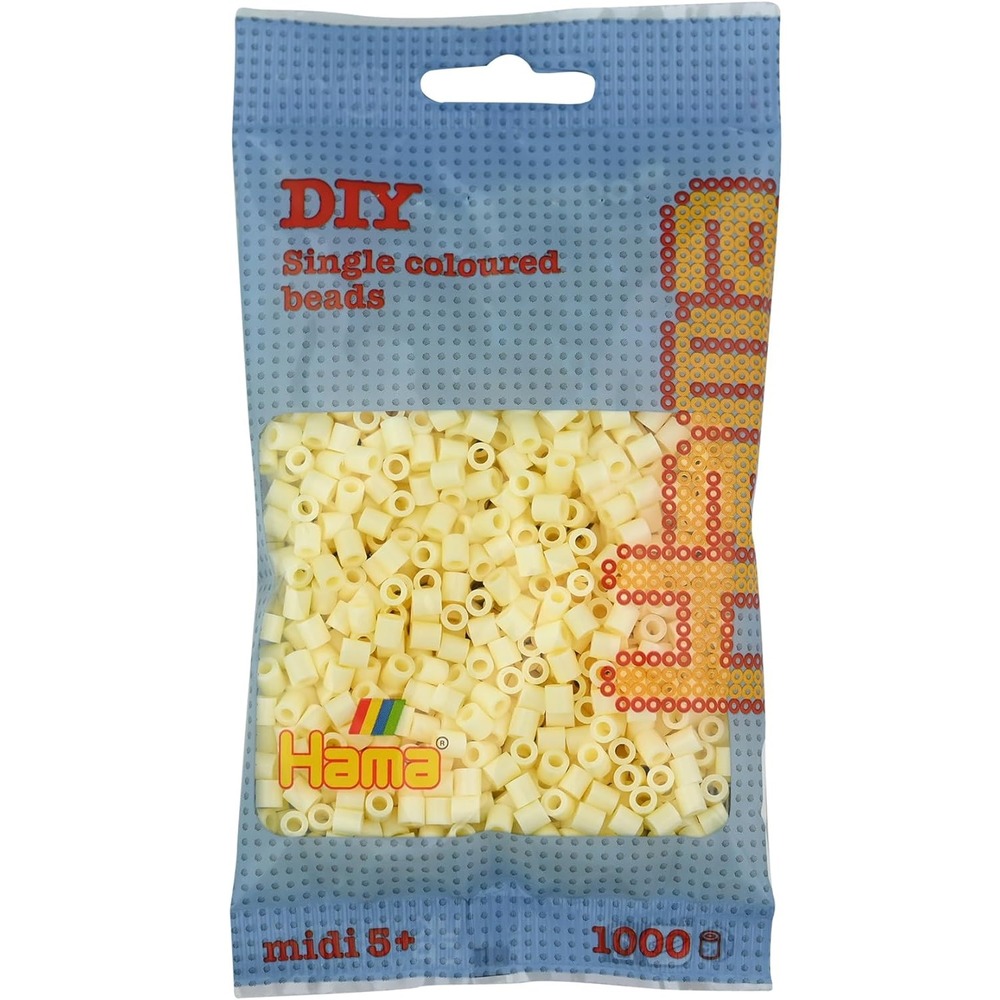 Sachet 1000 perles plastique midi crème