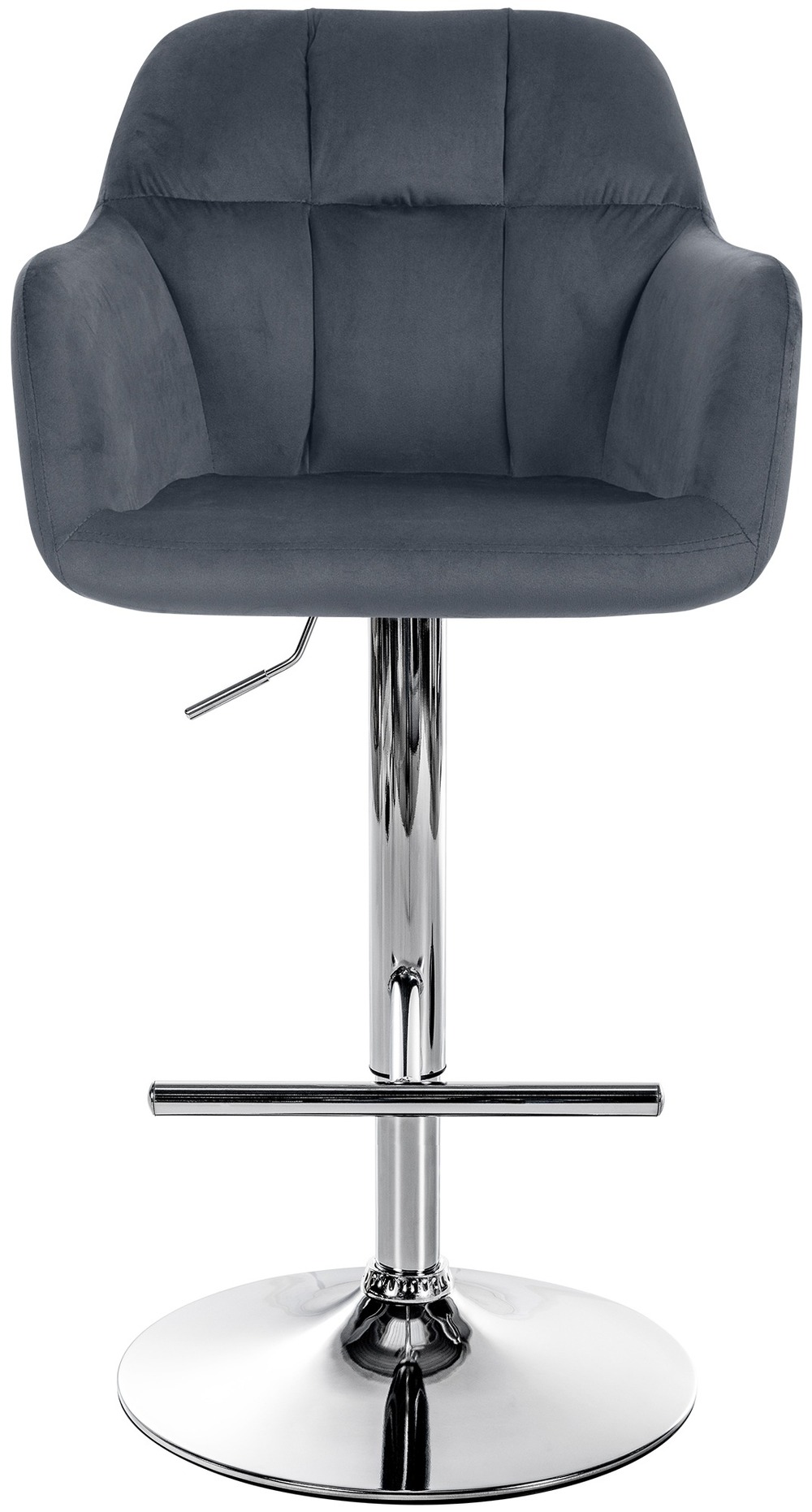 Tabouret de bar natoma velours chrome