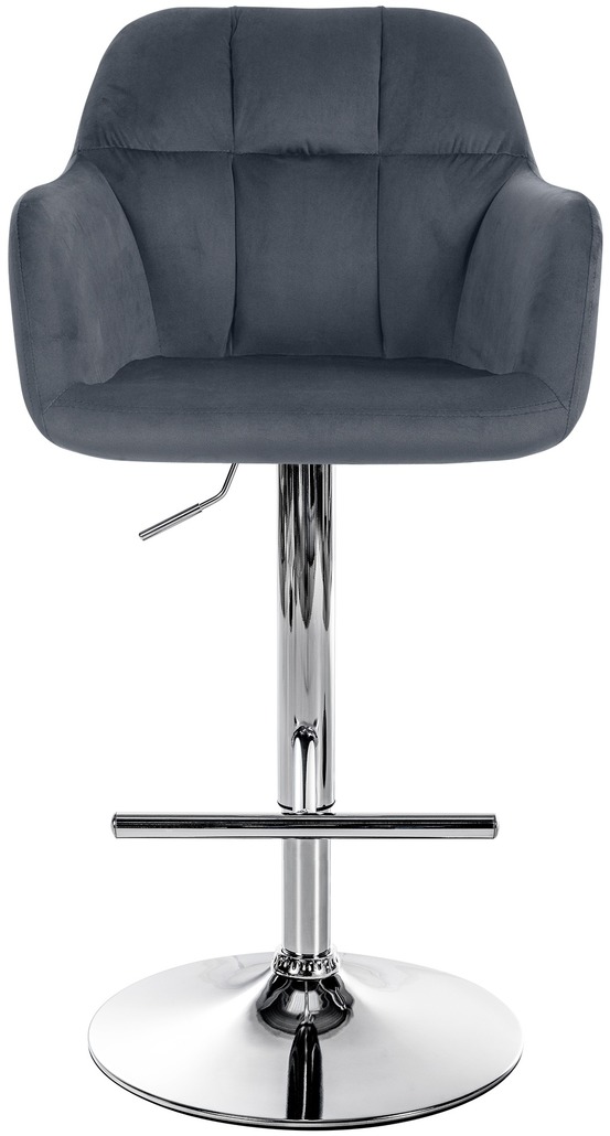 Tabouret de bar natoma velours chrome