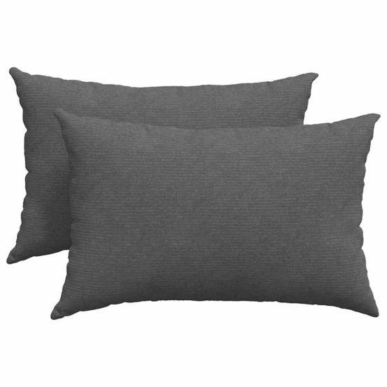 Coussins de canapé 2 pcs gris foncé 60 x 40 cm